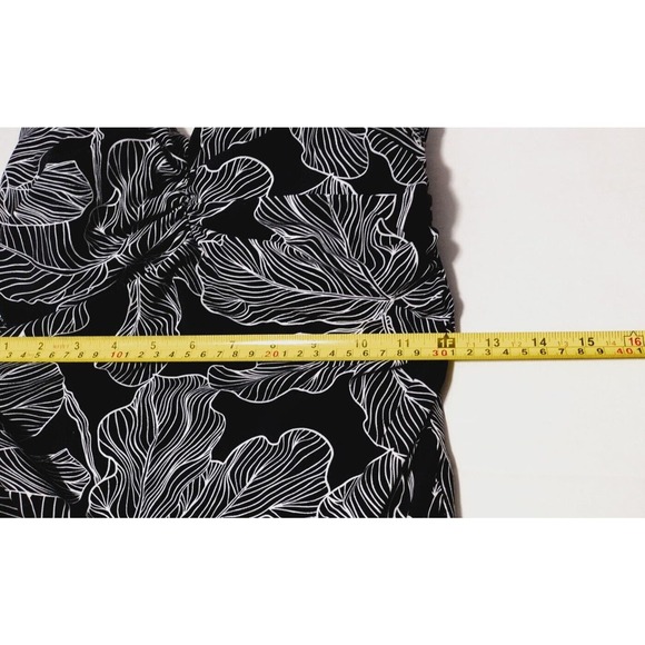 Profile by Gottex Womens Size 32E Swim Tankini Top E22151W18 Black White Floral - Picture 5 of 6